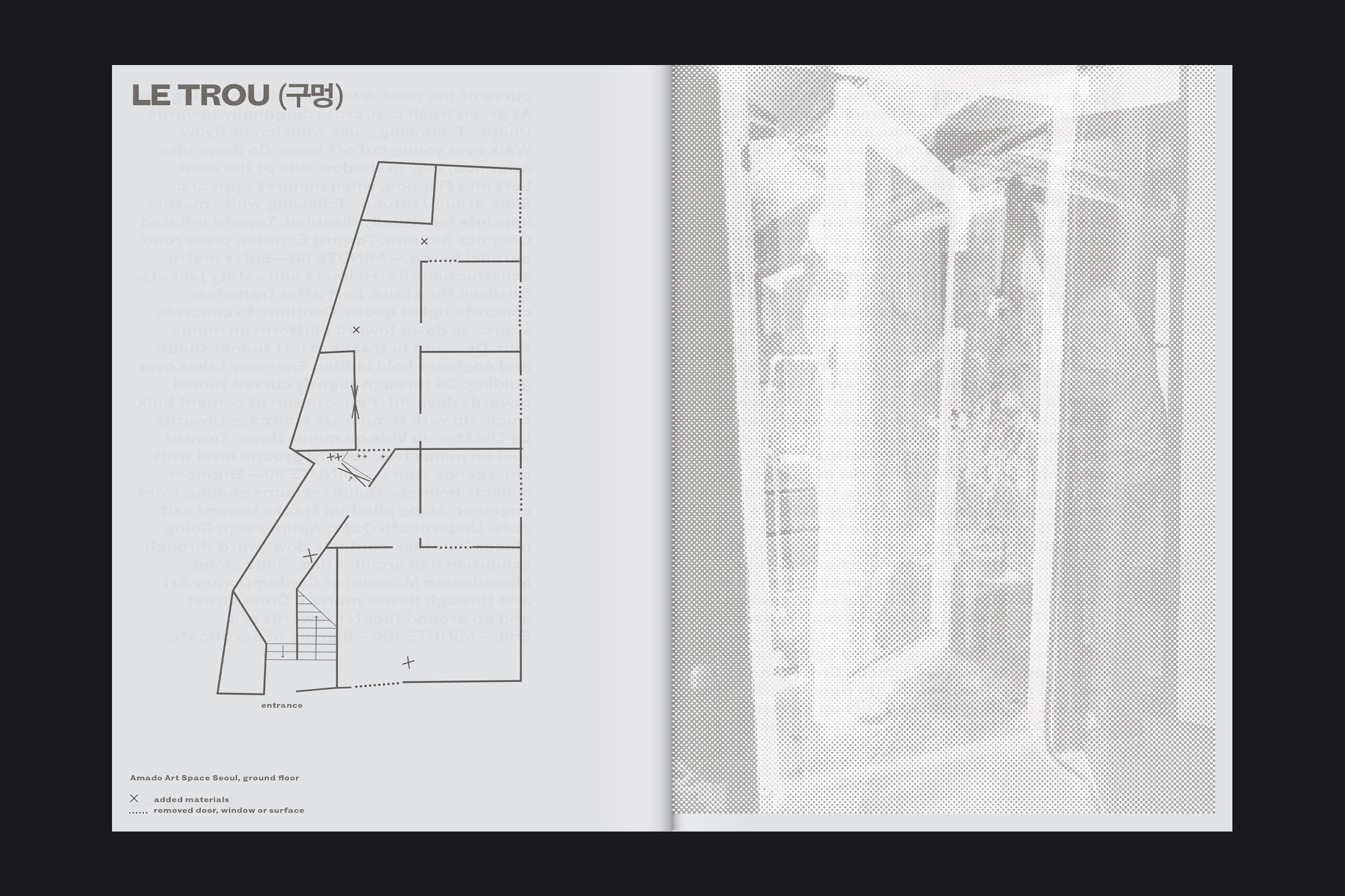 A Walk in High Resolution spread, floor plan and photograph